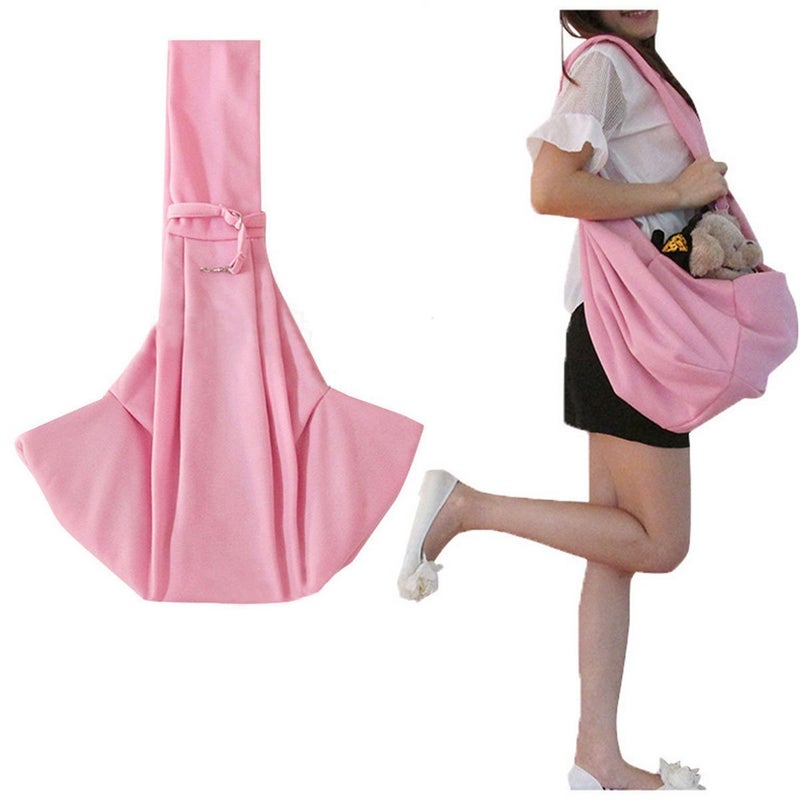 Grtdrm Pet Sling Carrier Bag Travel Tote for Cats Dogs, Up to 16 lbs (Pink) - Image 2